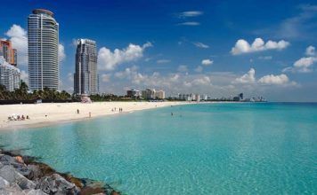 Florida stränder sydöst – med varmaste vattnet Florida stränder sydöst