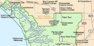 Shark Valley – bäst i Everglades, nära airboat-utflykt Shark Valley, Kartor om Florida