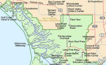 Shark Valley – bäst i Everglades, nära airboat-utflykt Shark Valley, Kartor om Florida